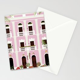 Puerto Rico Pink House Stationery Cards