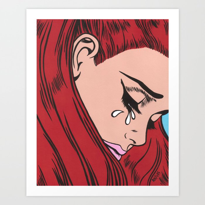 Red Girl print