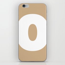 O (White & Tan Letter) iPhone Skin