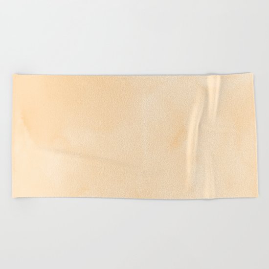 Simply Orange Sherbet Watercolor Beach Towel