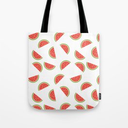WATERMELON SLICES WITH SEEDS FRUIT FOOD PATTERN Tote Bag