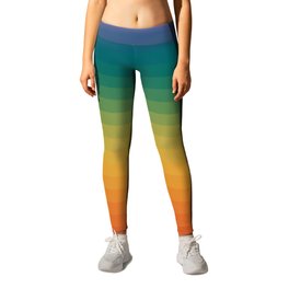 Colorful Stripes Abstract Rainbow Pattern Trendy Colors Leggings