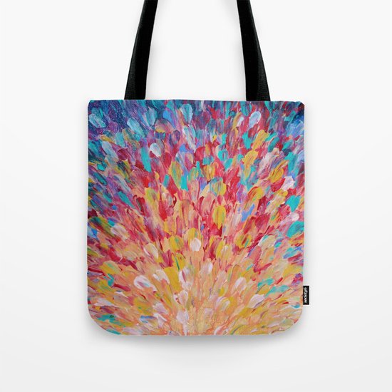 SPLASH - WOW Dash of Cheerful Color, Bold Water Waves Theme, Nature Lovers Modern Abstract Decor Tote Bag