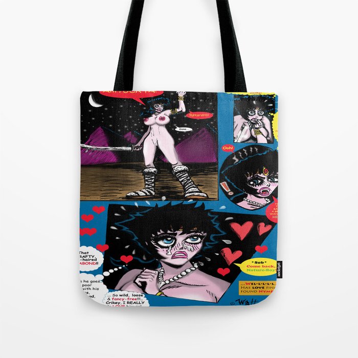 Space Chick  Nympho: Vampire Warrior Party Girl Comix #1 -Nympho in Comic  Page -'Nature Boy' Tote Bag by Tex Watt Society6