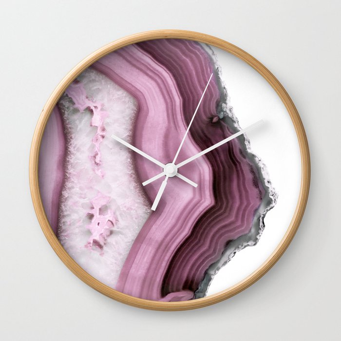 Cherry Blossom Agate Wall Clock