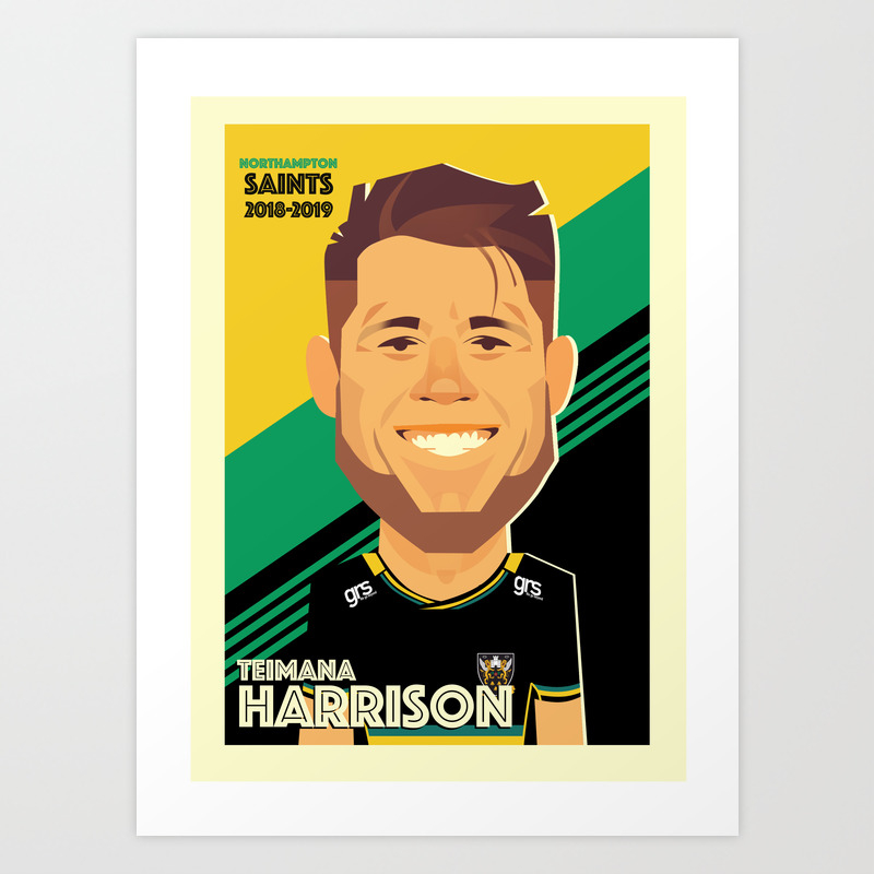 Teimana Harrison Northampton Saints Art Print By Markeastbrook Society6