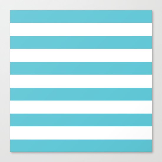 Simply Stripes in Seaside Blue Canvas Print