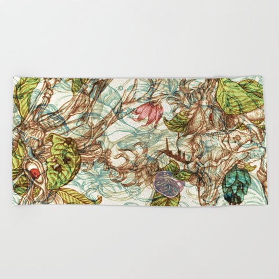 natural line Beach Towel