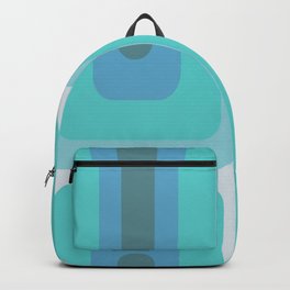 Mid Century Modern Long Rectangles Turquoise Blue Backpack