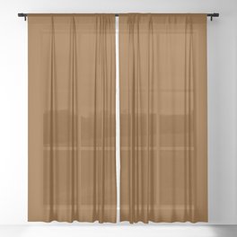 NOW CINNAMON SOLID COLOR Sheer Curtain
