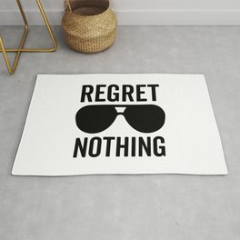 Regret Nothing Quote Area & Throw Rug