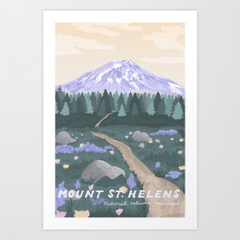 Mount St Helens Volcanic National Monument, Washington Mountains, National Parks Pacific Northwest Art Print