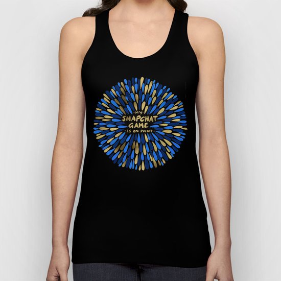 Snapchat – Navy & Gold Unisex Tank Top