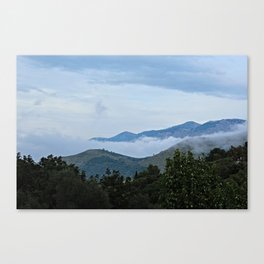 Hills Clouds Scenic Landscape 3 Canvas Print