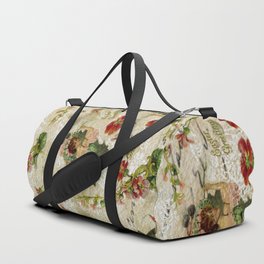 My Easter Lady Collage Watercolor Duffle Bag