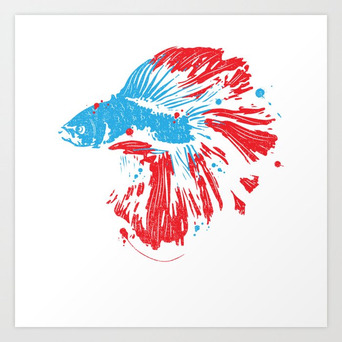 Betta Splendens Shirt Bettas Siamese Fighting Fish Gift Art Print by Born  Design