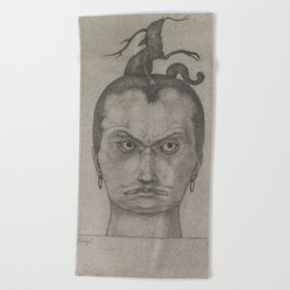 Drohendes Haupt Figurative Paul Klee Beach Towel