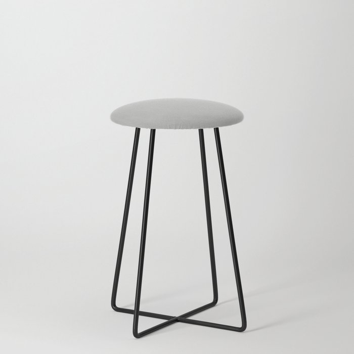 Soft Pale Stromy Gray - Grey Solid Color Pairs PPG Solitary State PPG1009-3 - All One Single Shade Counter Stool