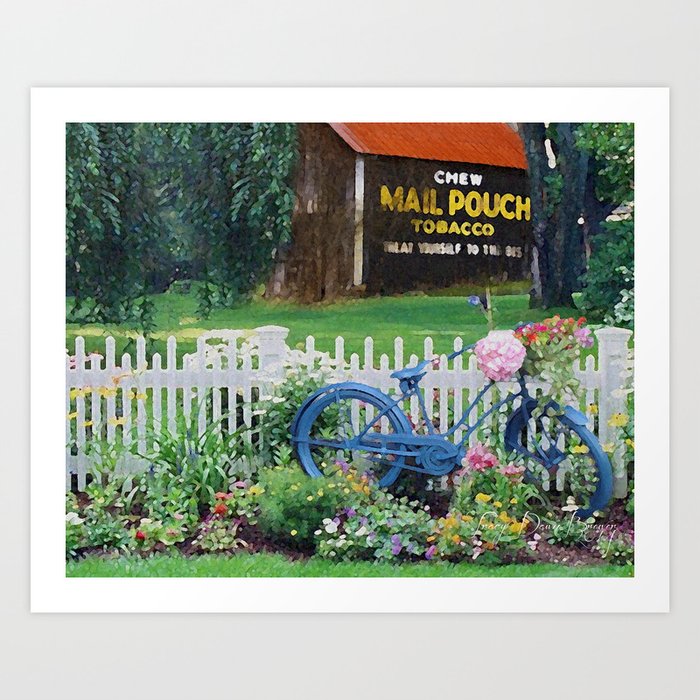 Stopping by Grandpa's barn Art Print