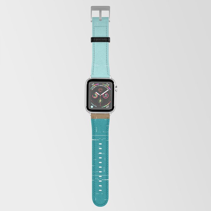 Teal, Aqua and Brown Color Block Apple Watch Band