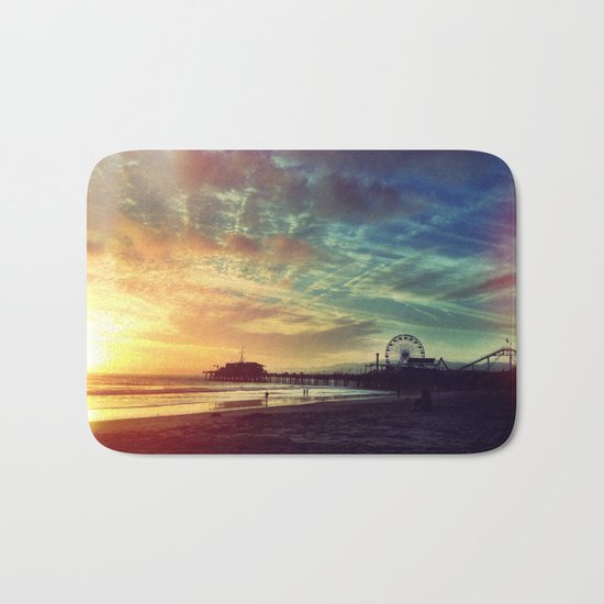 Photography + Color - Santa Monica Sunset Bath Mat