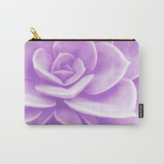 Purple Succulent Reflection Carry-All Pouch
