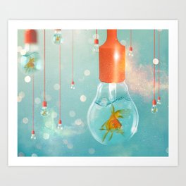Ideas and Goldfish ... Art Print