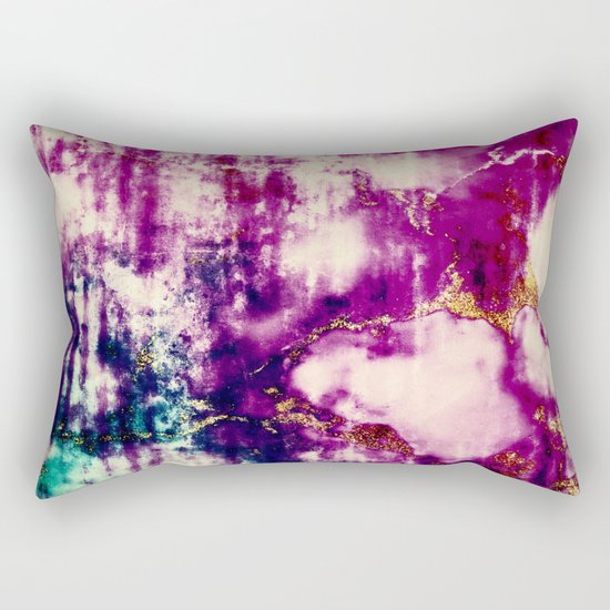 golden crackle Rectangular Pillow