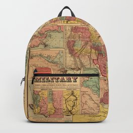 Vintage United States Civil War Military Strategic Maps Backpack