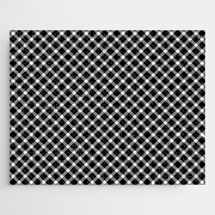 Classic Gingham Black and White - 10 Jigsaw Puzzle