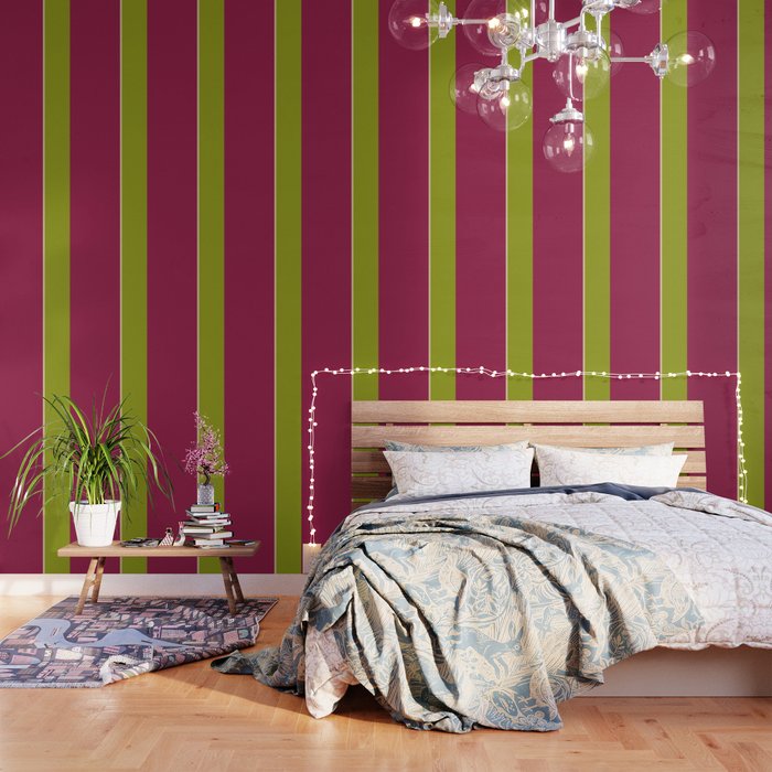 Spring 2 tones Purple & Green Wallpaper