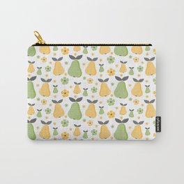 Cute pear pattern  in the pastel colors Carry-All Pouch | Pastelcolors, Food, Vitamin, Pearpattern, Pattern, Fruit, Healthy, Berry, Leaf, Red 