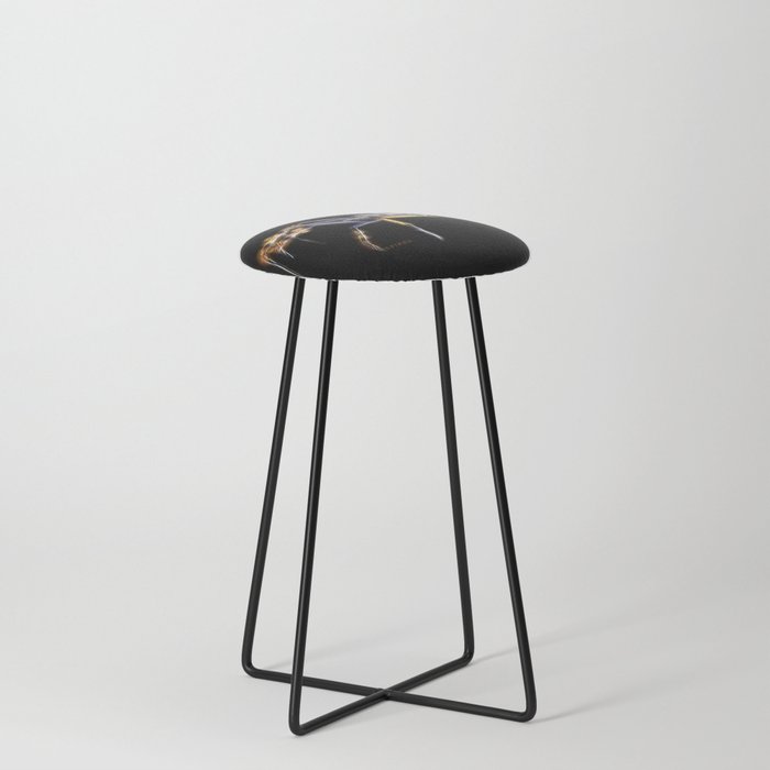 Spiked Yellow Spider Counter Stool