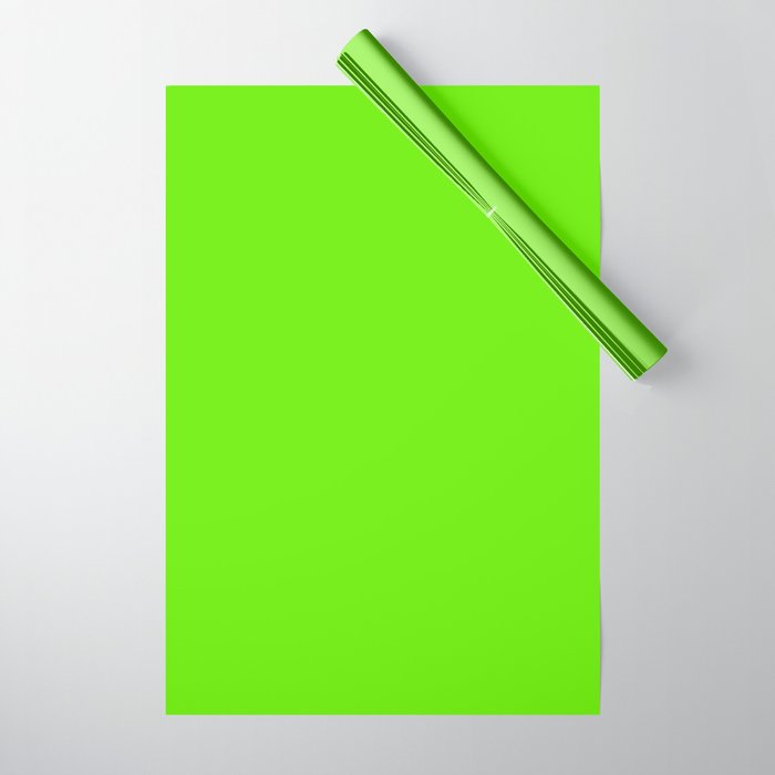 Electric Slime Green Wrapping Paper