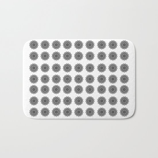 Black and White Mandala | Secret Geometry Bath Mat