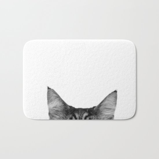 Cat Peeking Bath Mat