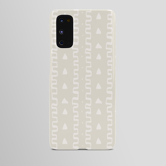 Merit Mud Cloth Cream and White Triangle Pattern Android Case
