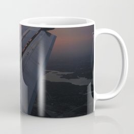 Airliner Wing at Sunset Coffee Mug