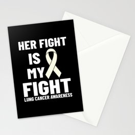 Lung Cancer Ribbon White Awareness Survivor Stationery Card