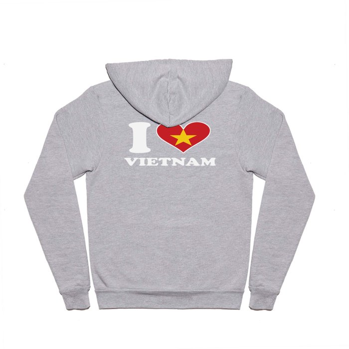 I Love Vietnam Vietnamese Flag Heart Hoody