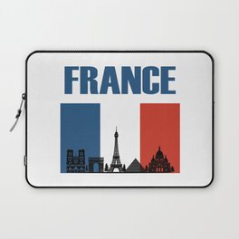 France Travel - French Flag Laptop Sleeve