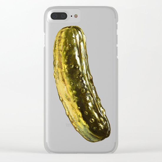 Pickle Pattern Clear iPhone Case