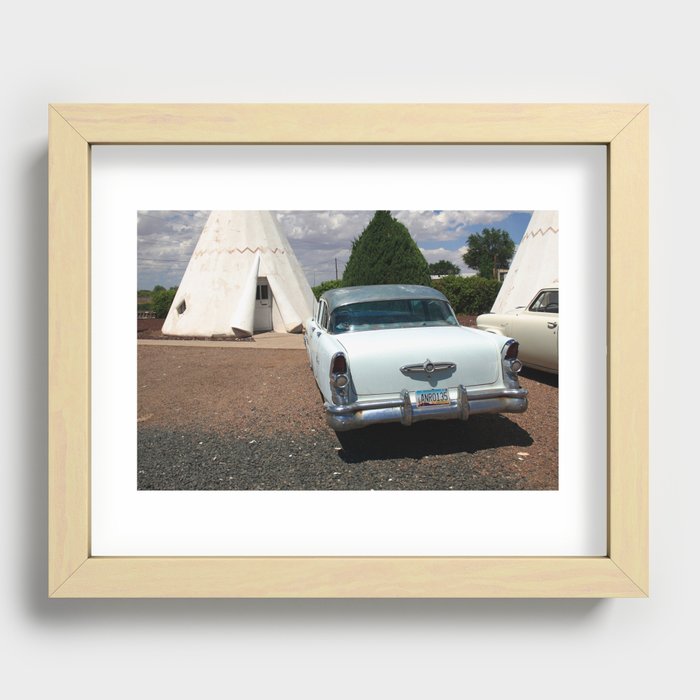 Route 66 - Wigwam Motel and Classic Car 2012 #6 Recessed Framed Print