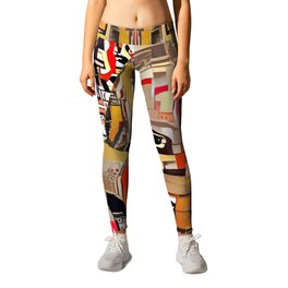 La Klimtessa Leggings | Klimt, Digital, Pop Art, Painting, Birgitbofarull, Pattern, Zuzugraphics, Acrylic, Oil, Abstract 