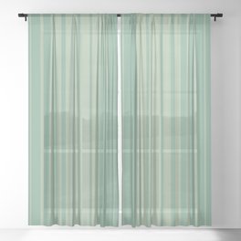 Mid century modern lines pattern - Morning Blue and Laurel Green Sheer Curtain