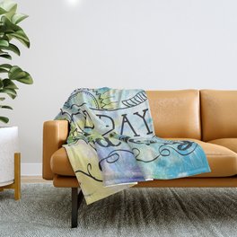 It's a Colorful Good Day by Jan Marvin Throw Blanket
