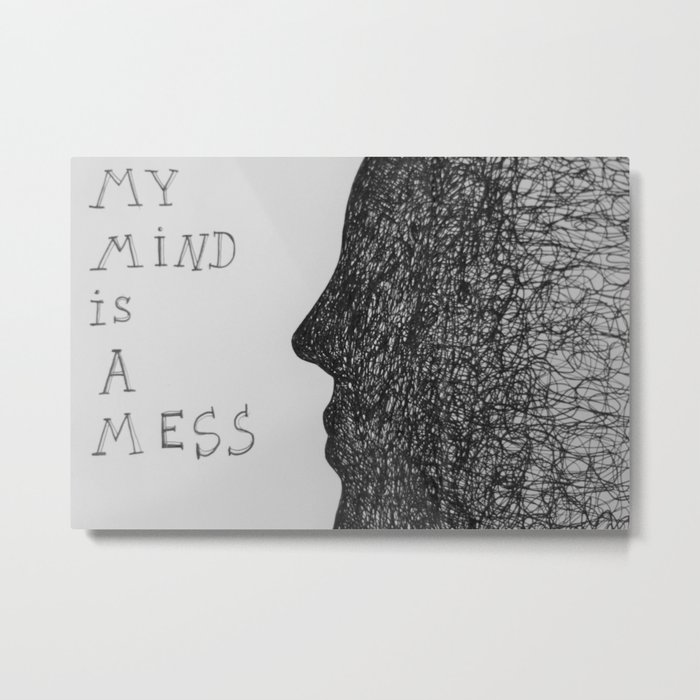 Messy mind Metal Print