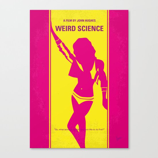 No106 My Weird science minimal movie poster Canvas Print