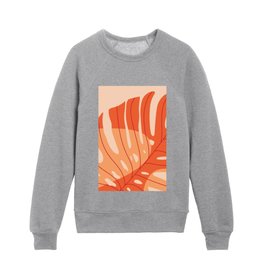 Monstera Minimal Rustic Kids Crewneck