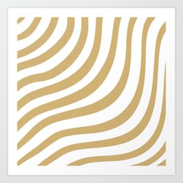 Luxe Gold Stripes Art Print